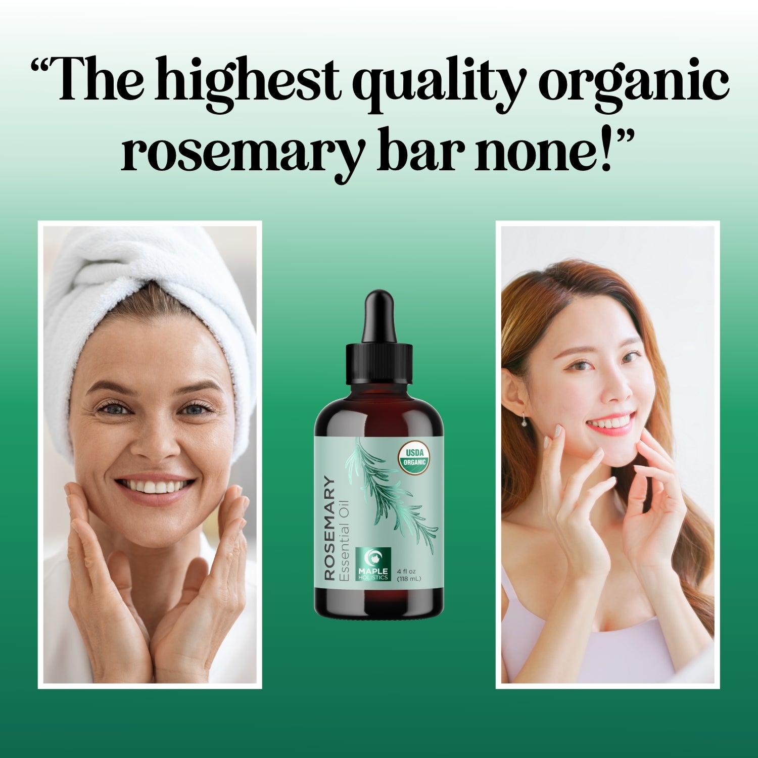 Organic Rosemary Essential Oil for Hair Growth & Skin Care - 100% Pure Natural Aromatherapy Oil for Relaxation & Stress Relief