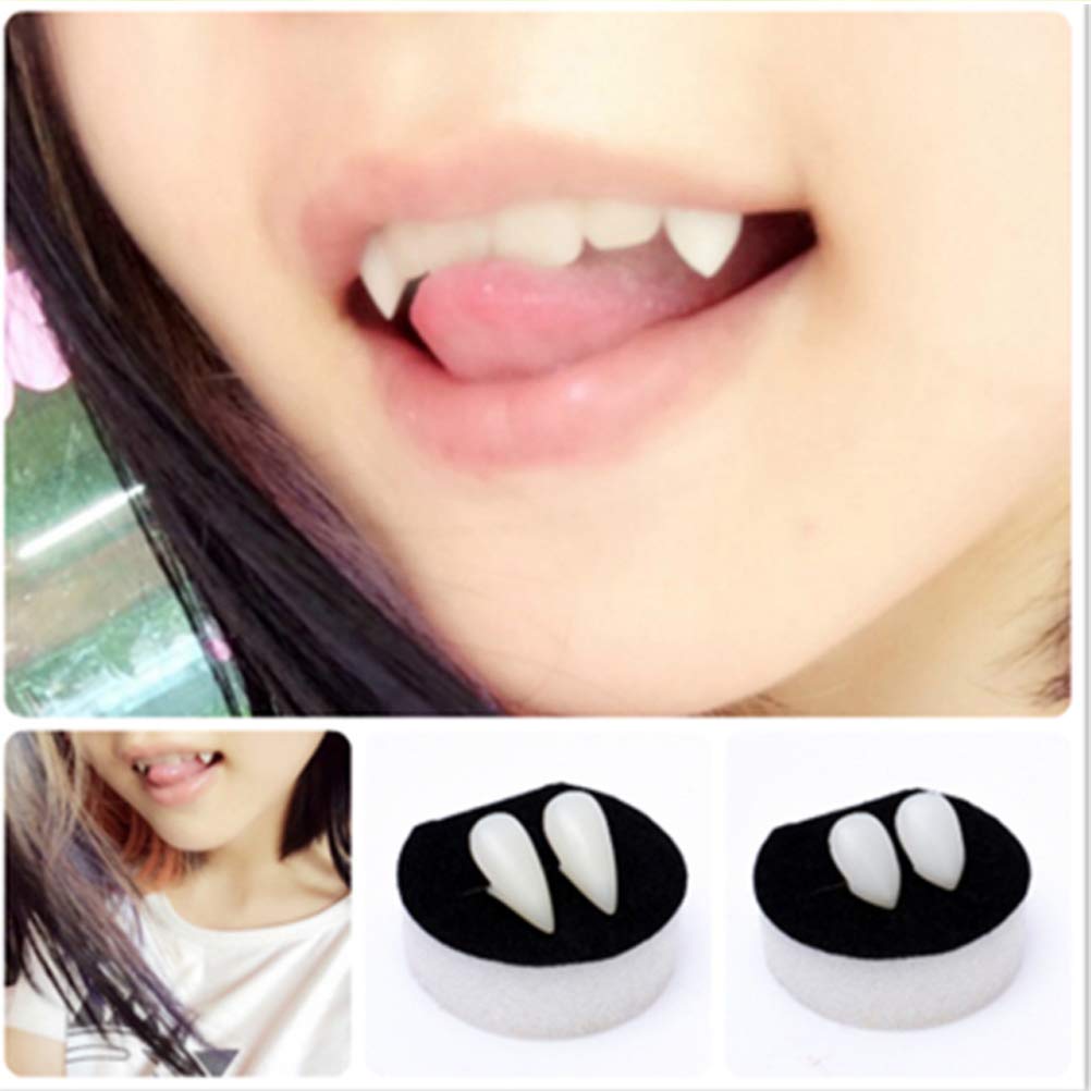 8Pcs Latex Vampire Teeth for Halloween Party, Anime Cosplay, Costume Props - Scary Costume Accessories for Halloween, Cosplay Events & Themed Parties
