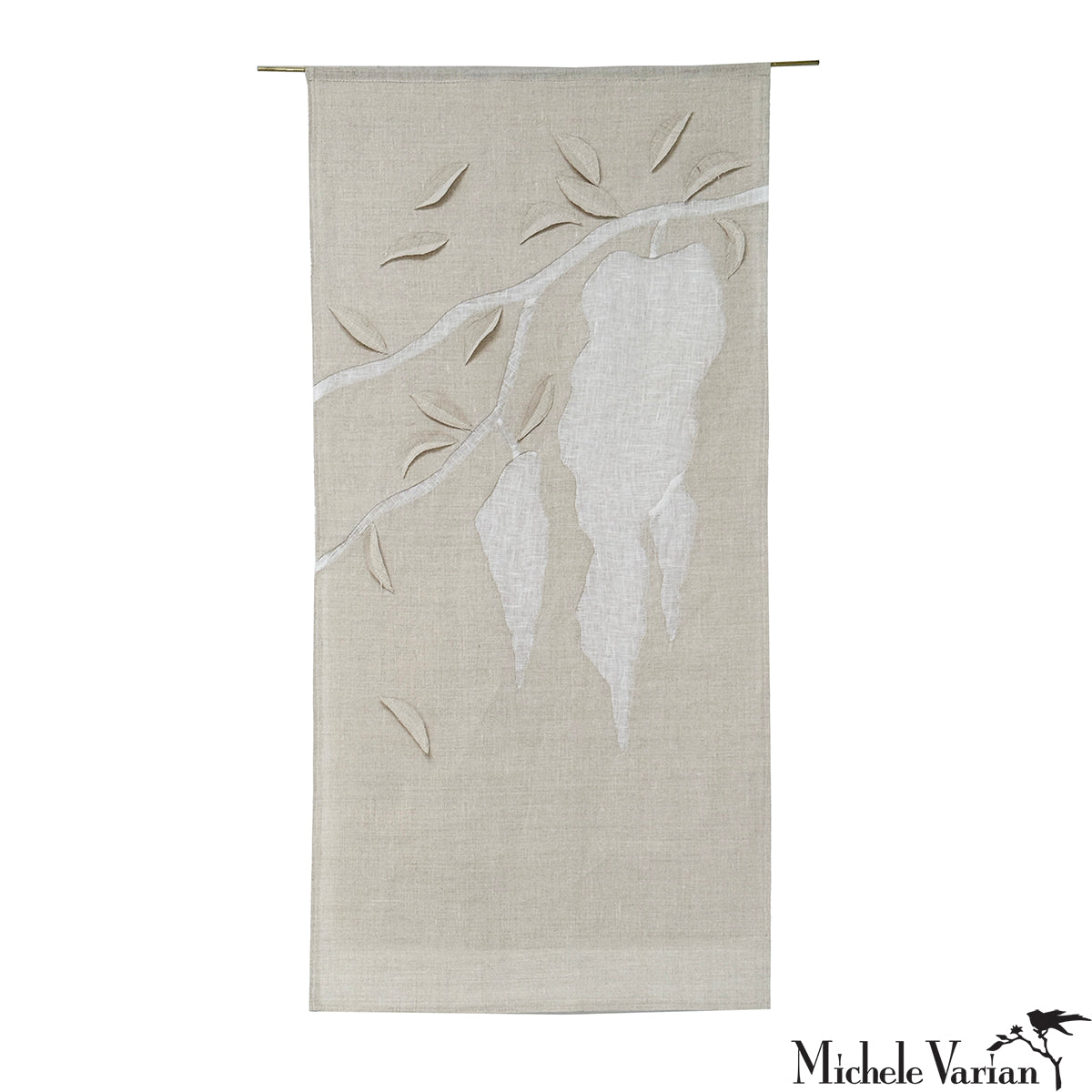 Linen Wall Art Wisteria - Handmade Floral Canvas Painting for Home Decor | Perfect for Living Room, Bedroom & Office Wall Decoration