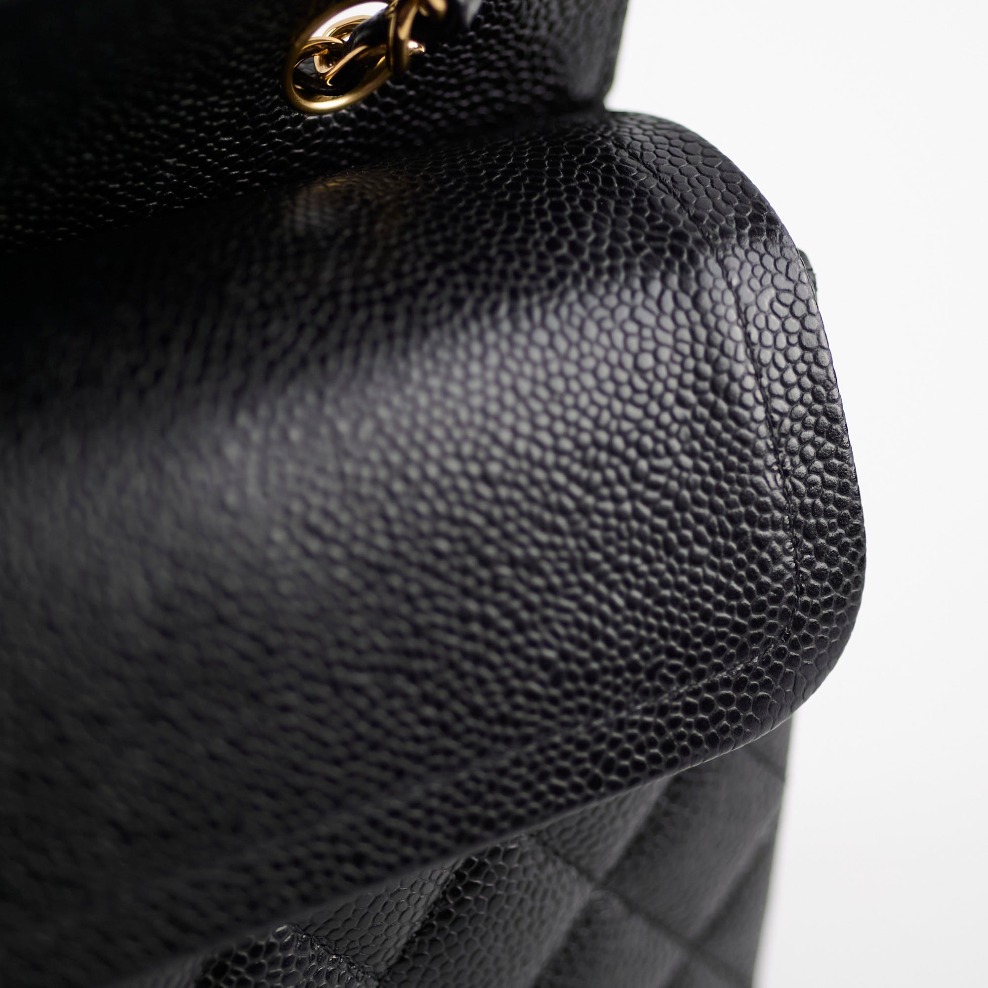 Chanel Medium/Large Classic Double Flap Bag in Black Caviar Leather 2021 Collection - Luxury Handbag for Women, Perfect for Work, Evening Events & Special Occasions