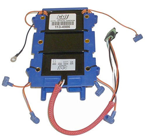 CDI Electronics Johnson Evinrude 113-4986 Power Pack with Long Sensor Lead Unit - 6100 RPM Limit - Perfect for Outboard Motor Repair & Marine Engine Maintenance