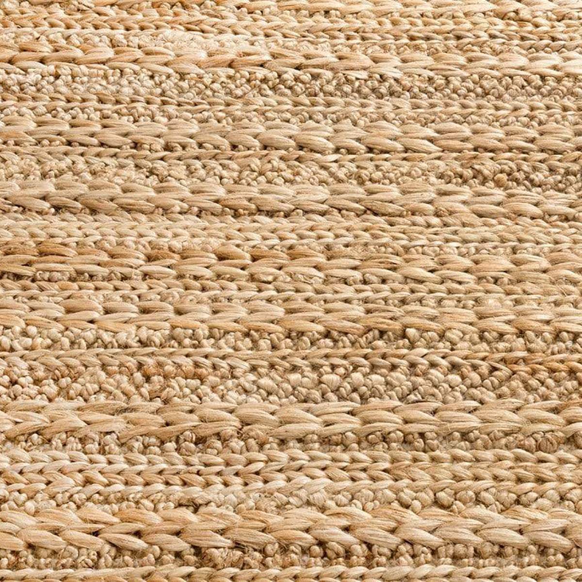 Eboni Chunky Braided Jute and Cotton Rug - Natural Fiber Floor Mat for Living Room, Bedroom & Boho Home Decor
