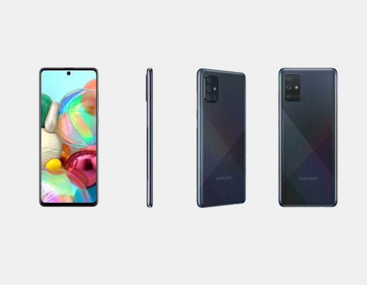 Samsung Galaxy A51 (SM-A515F/DS) 128GB 4GB RAM Dual SIM Unlocked Smartphone - Prism Crush Black | Global GSM Compatible | Perfect for Travel, Business & Everyday Use