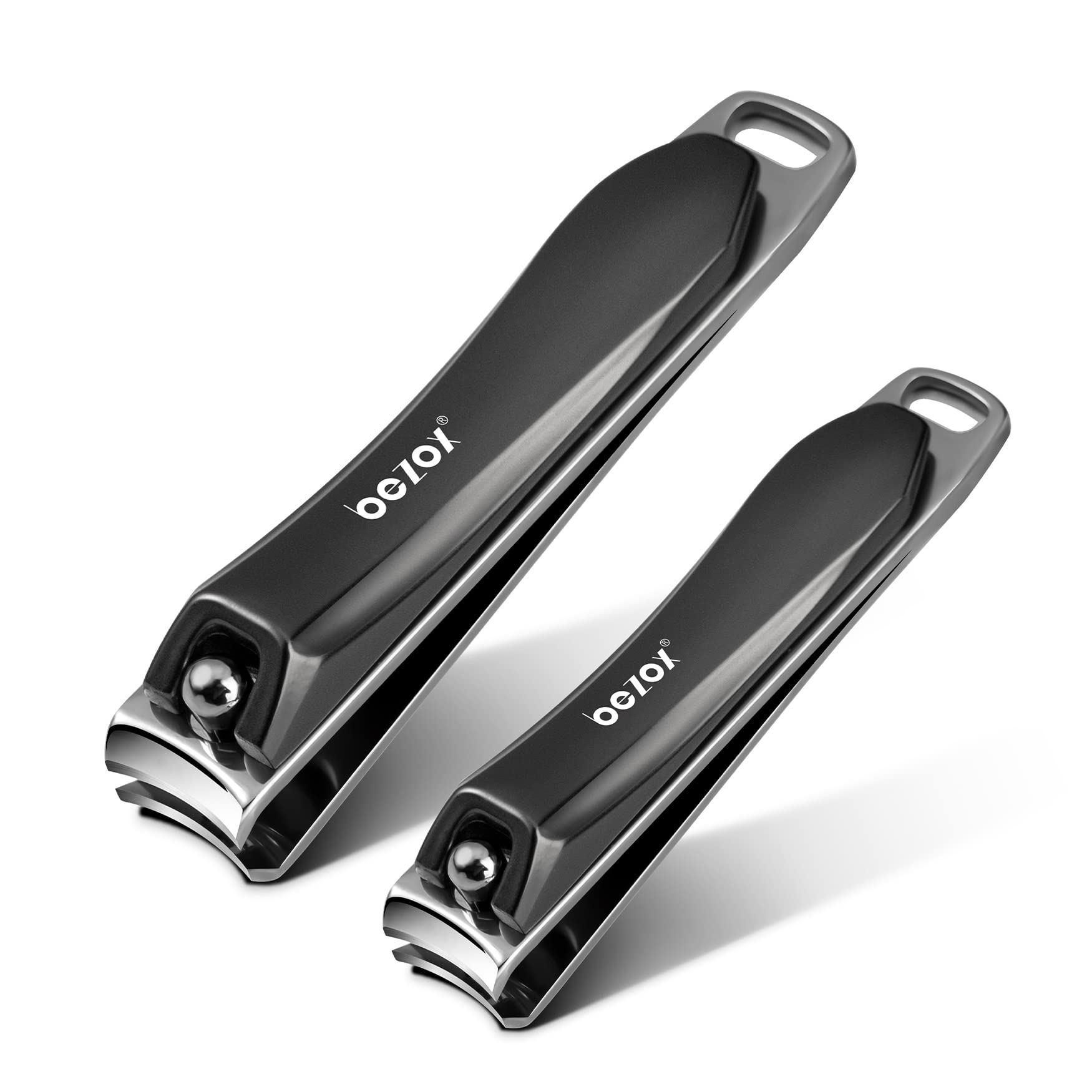 BEZOX Premium Stainless Steel Nail Clipper Set - Ultra Sharp Ergonomic Nail Cutter & File for Seniors, Adults & Kids - Perfect for Fingernails & Toenails - Ideal for Home, Travel & Grooming Kits