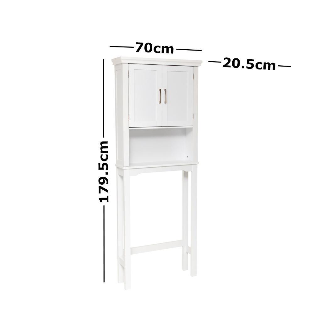 Arven Classic White Over The Toilet Storage Cabinet - Space-Saving Bathroom Organizer for Towels, Toiletries & Essentials