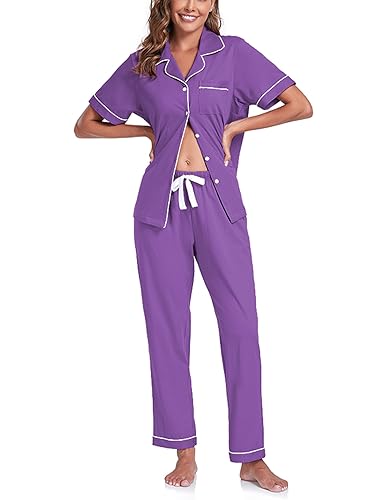 Violet-short Sleeve Pjs