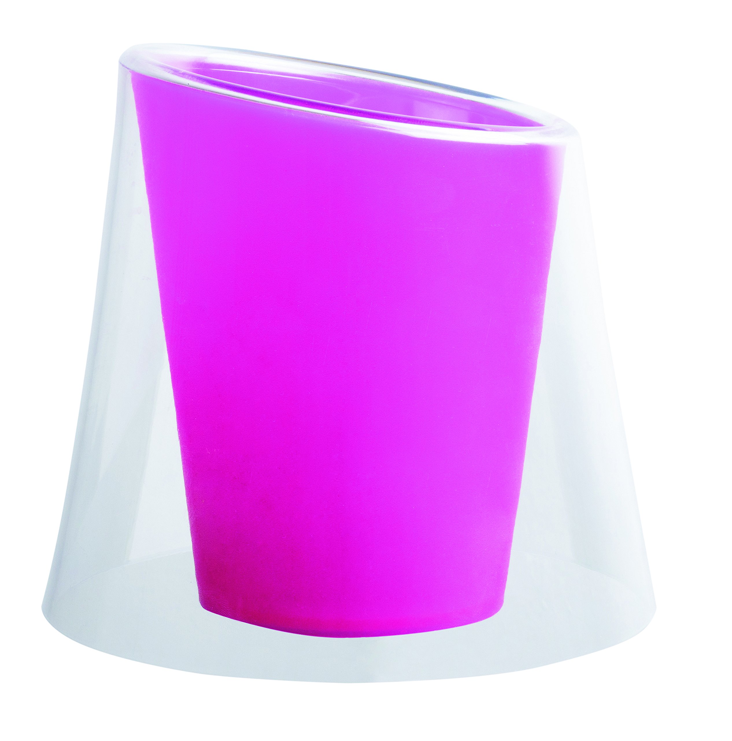 Lina Round Orchid Pot with Self-Watering System - 20 x 20 cm Fuchsia Planter for Indoor Plants, Home Decor & Garden