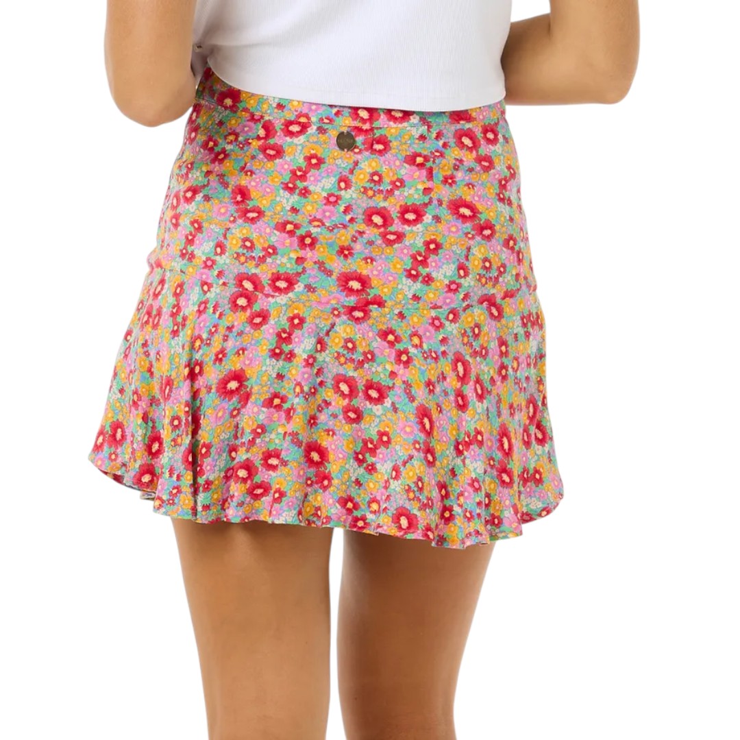 Rip Curl Las Dalias Skirt - Women's Floral Print Swim Cover Up & Beach Skirt for Surfing, Vacation & Summer Outfits