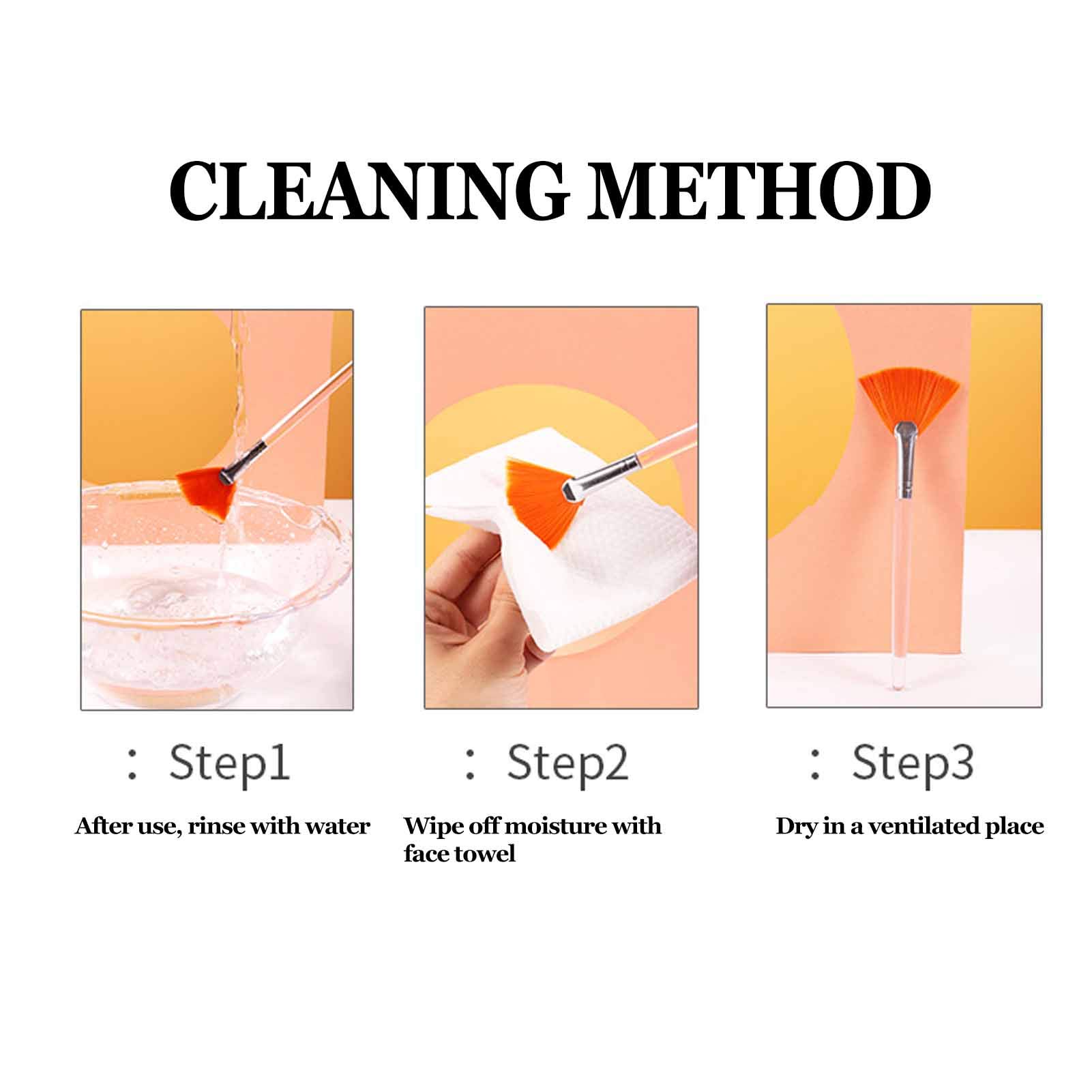 10pcs Soft Facial Mask Brushes - Professional Cosmetic Makeup Applicator Fan Brushes for Skincare & Spa Treatments at Home