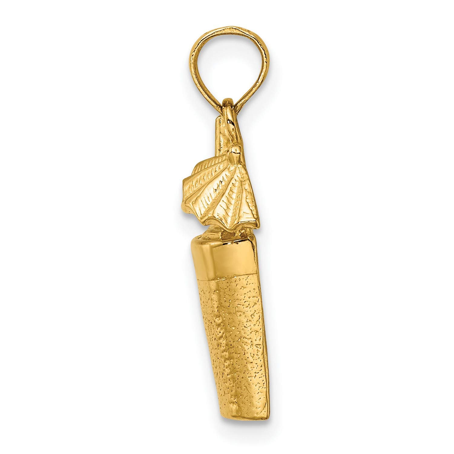 14K Yellow Gold Cocktail Drink Umbrella Charm - 17mm x 12mm Miniature Bar Accessory for Cocktail Garnish, Party Decor & Jewelry Making