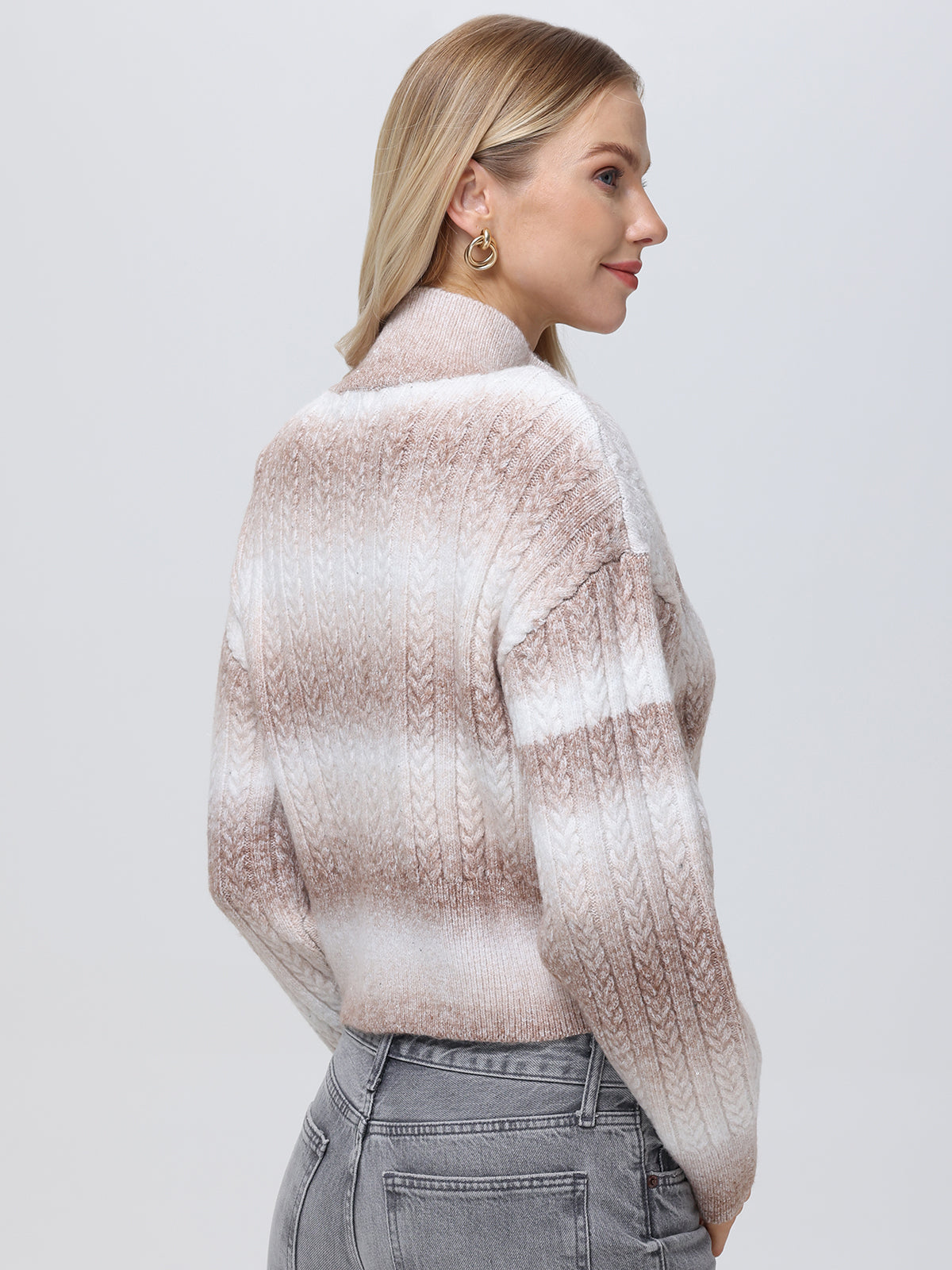 Ombre Sequin Crop Cardigan for Women - Sparkly Shimmer Party Top, Perfect for Night Out, Club Wear, and Special Occasions