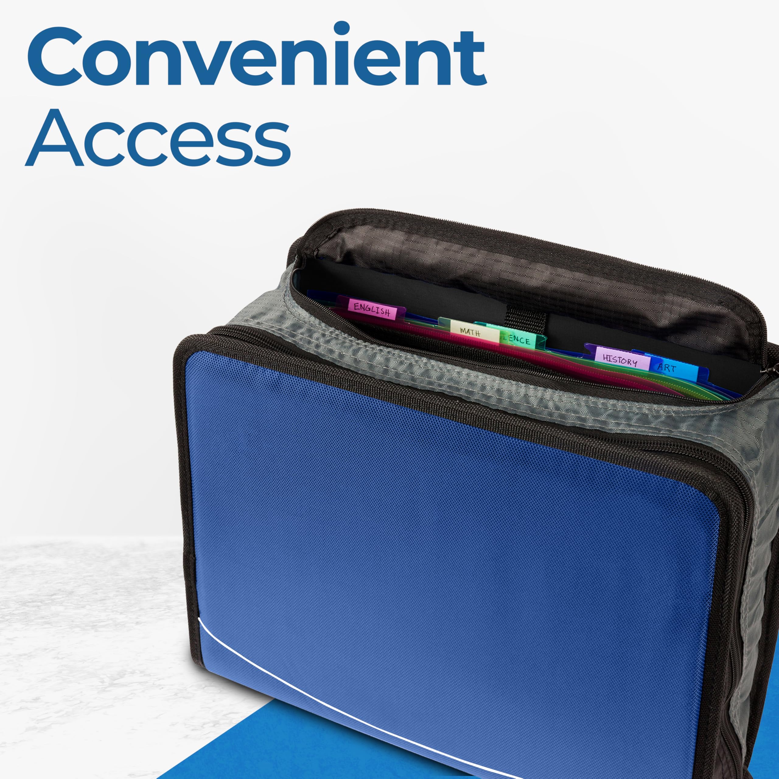 Case-it Mighty Zip Tab Zipper Binder - 3