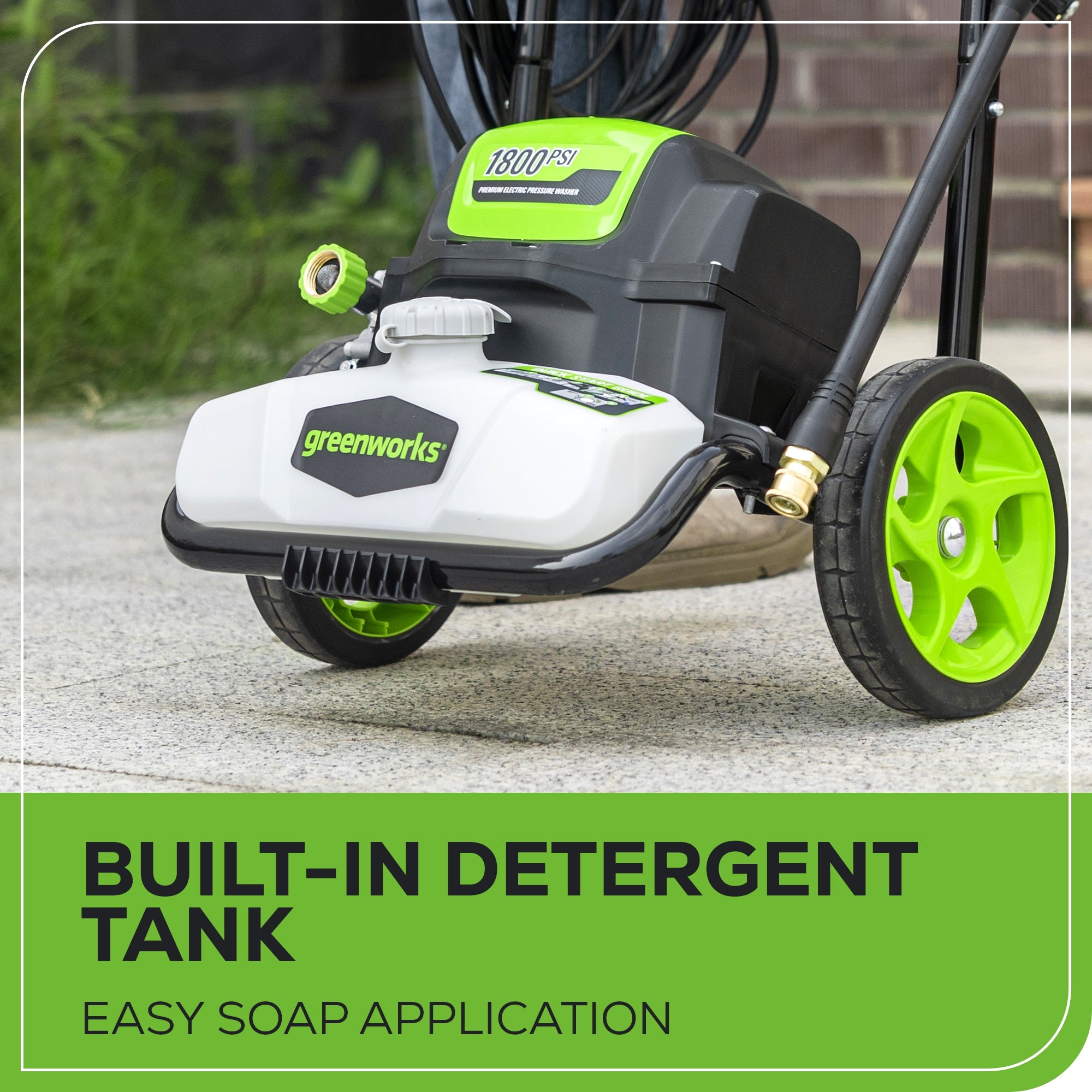1800 PSI 1.1 GPM Electric Pressure Washer - Open Frame Design for Home & Car Cleaning - Perfect for Driveways, Patios, and Outdoor Surfaces