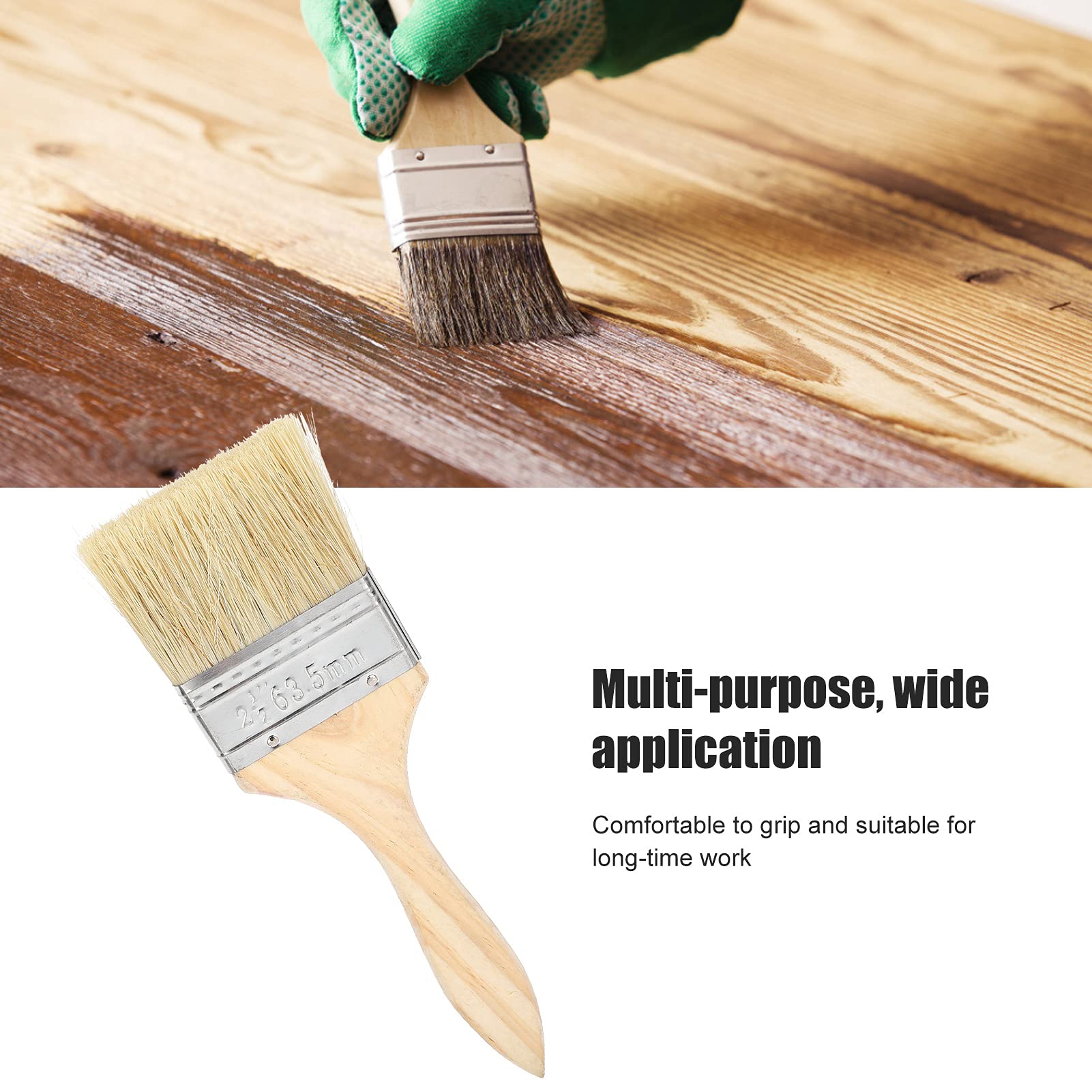 Premium Gesso Brushes Set - Multipurpose Synthetic Wool Ergonomic Paint Brushes for Acrylic, Oil & Varnish - Ideal for Canvas, Wood & DIY Art Projects