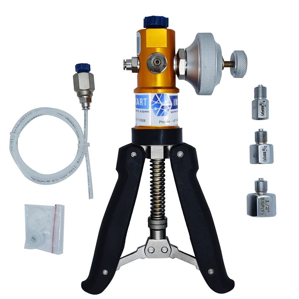 AI-DP1-2200 Hand Operated Pressure & Vacuum Pump Calibrator with Gauge - Portable Calibration Tool for Labs, Field Work, Pressure Transmitters & Industrial Equipment