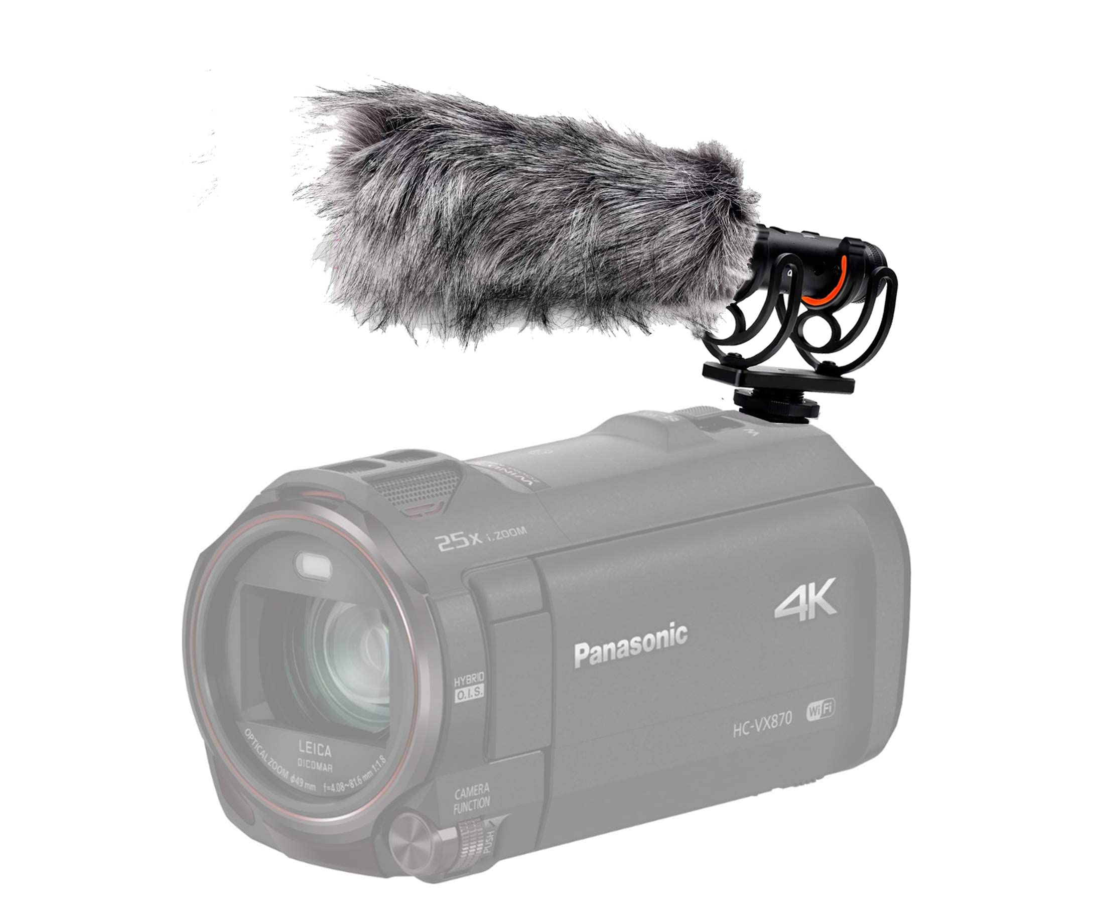 Professional Digital NC Advanced Super Cardioid Microphone - Stereo/Shotgun Mic for DSLR, Camcorders & Video Recording (Includes Dead Cat Wind Muff) - Perfect for Vlogging, Interviews & Outdoor Filming
