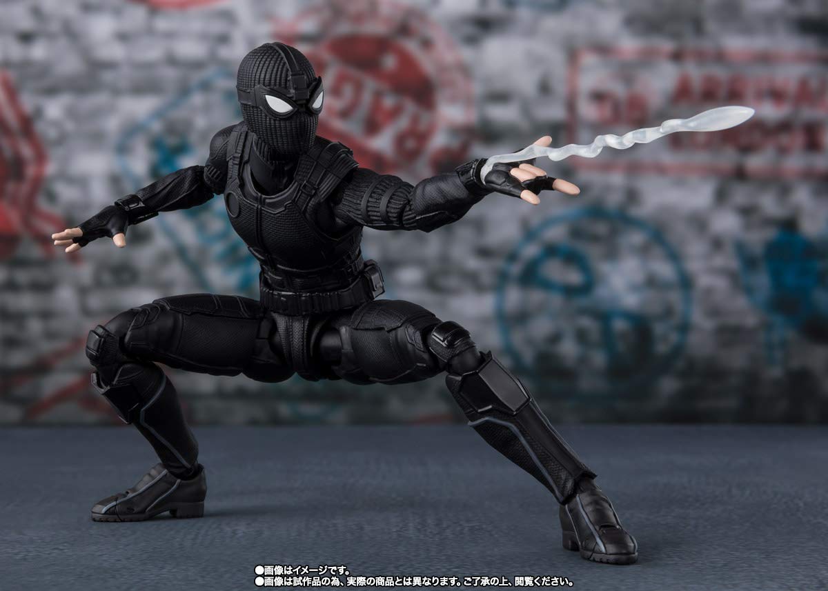 S.H.Figuarts Spider-Man Stealth Suit Action Figure - Marvel Far From Home Movie Collectible for Display & Role Play