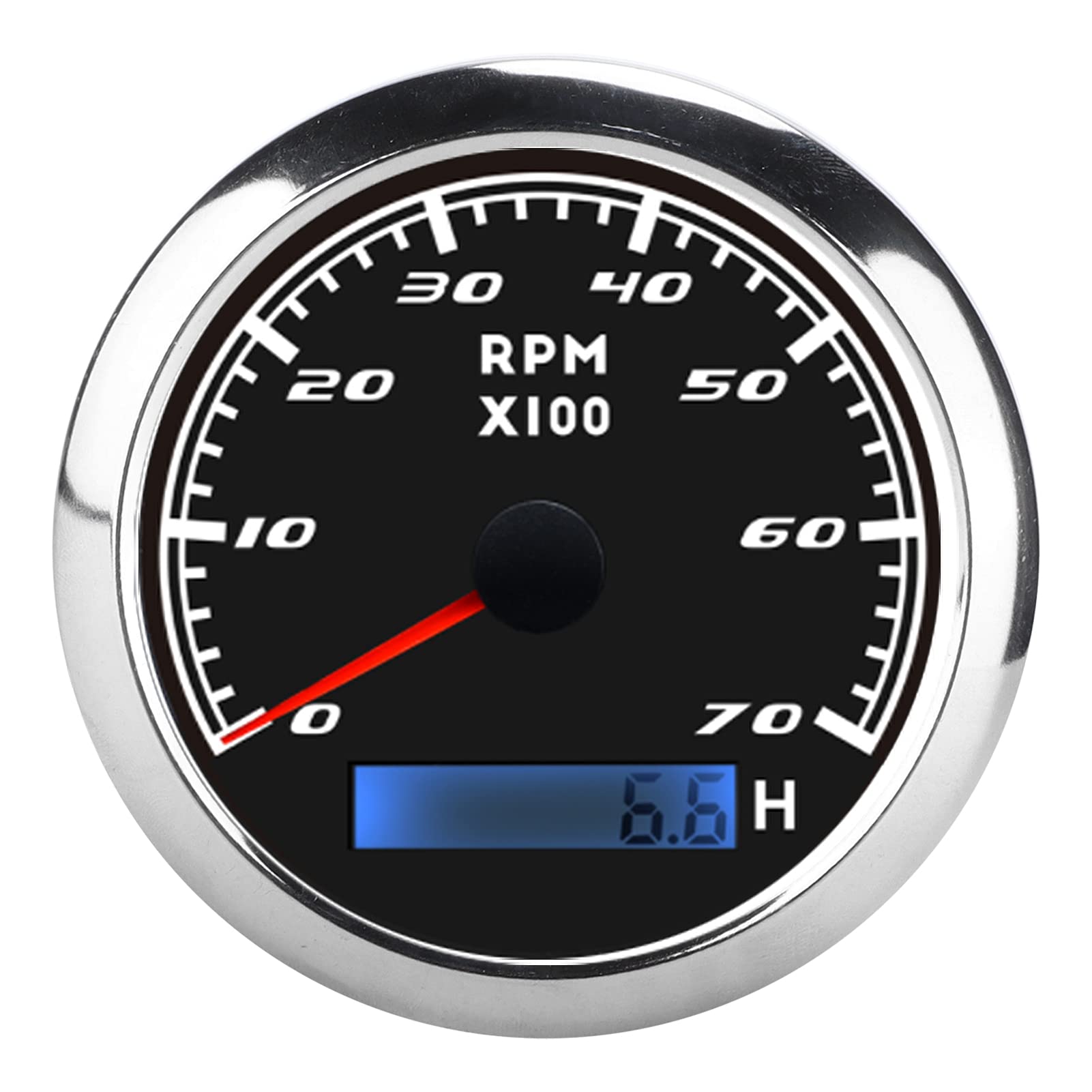 Tefola Universal Waterproof Tachometer Pointer - 9-32V DC Marine & Automotive Gauge Accessory for Boats, Yachts, RVs, Cars (Black) | Perfect for Speed Monitoring in Harsh Conditions