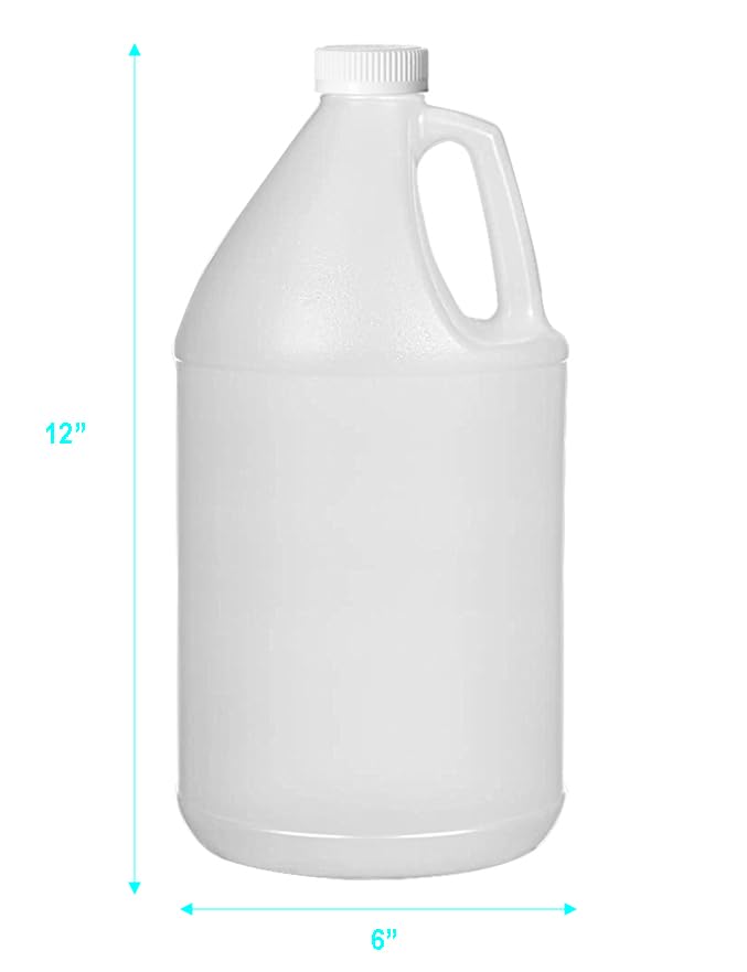 2 Pack 1 Gallon Reusable Plastic Jugs with Child Resistant Lids - BPA Free, Food Safe HDPE Containers for Water, Juice & Liquids - Leak-Proof Design with Ergonomic Handle - Made in USA - Perfect for Home, Camping & Emergency Water Storage