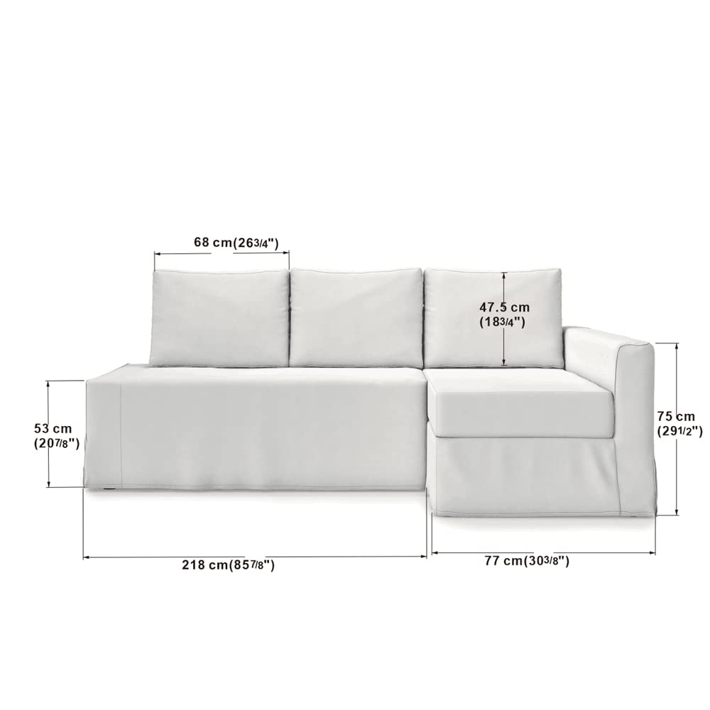 Easy Fit Couch Cover Replacement for IKEA Sleeper Sofa - Right Chaise Sectional Sofa Slipcover in Titanium Grey | Perfect for Living Room, Home Theater & Guest Room Protection