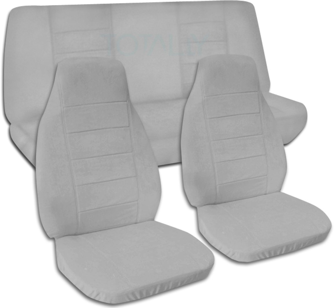 Premium Gray Solid Color Car Seat Covers - Universal Fit for Cars, Trucks, Vans, SUVs & RVs - 22 Color Options - Durable & Semi-Custom Protection for Daily Commute, Road Trips & Family Travel