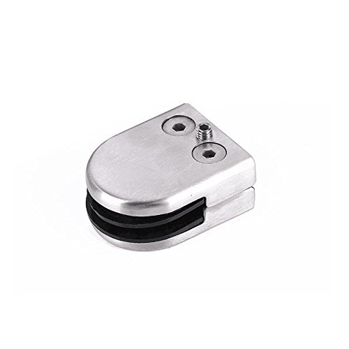 20 Pack Stainless Steel Glass Clamp Holders - Flat Glass Connection Clamps for Secure Fastening - Perfect for Glass Shelves, Tabletops, and DIY Projects