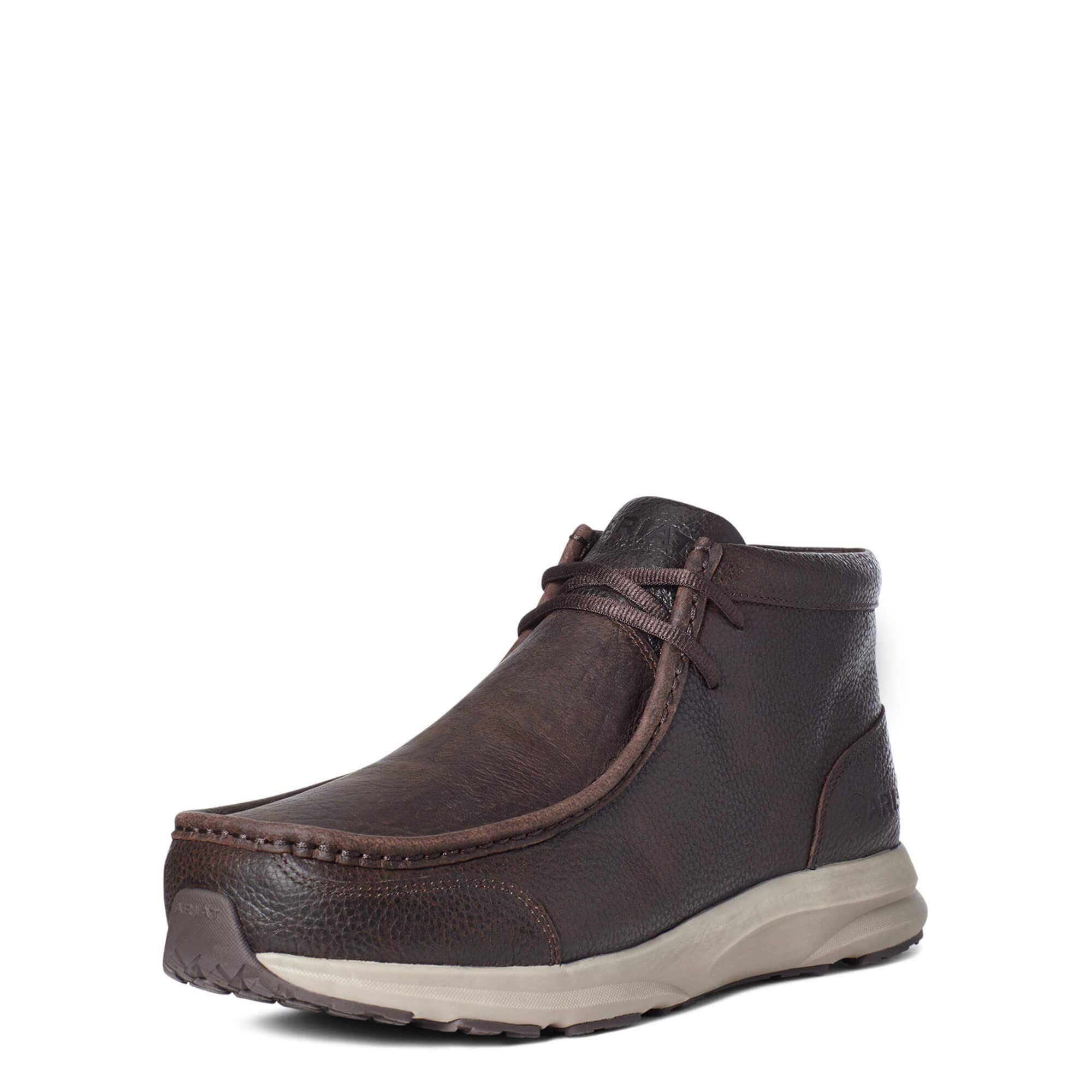 ARIAT Men's Spitfire Moccasin - Comfortable Leather Slip-On Shoes for Casual Wear & Outdoor Activities - Perfect for Work, Travel & Everyday Use
