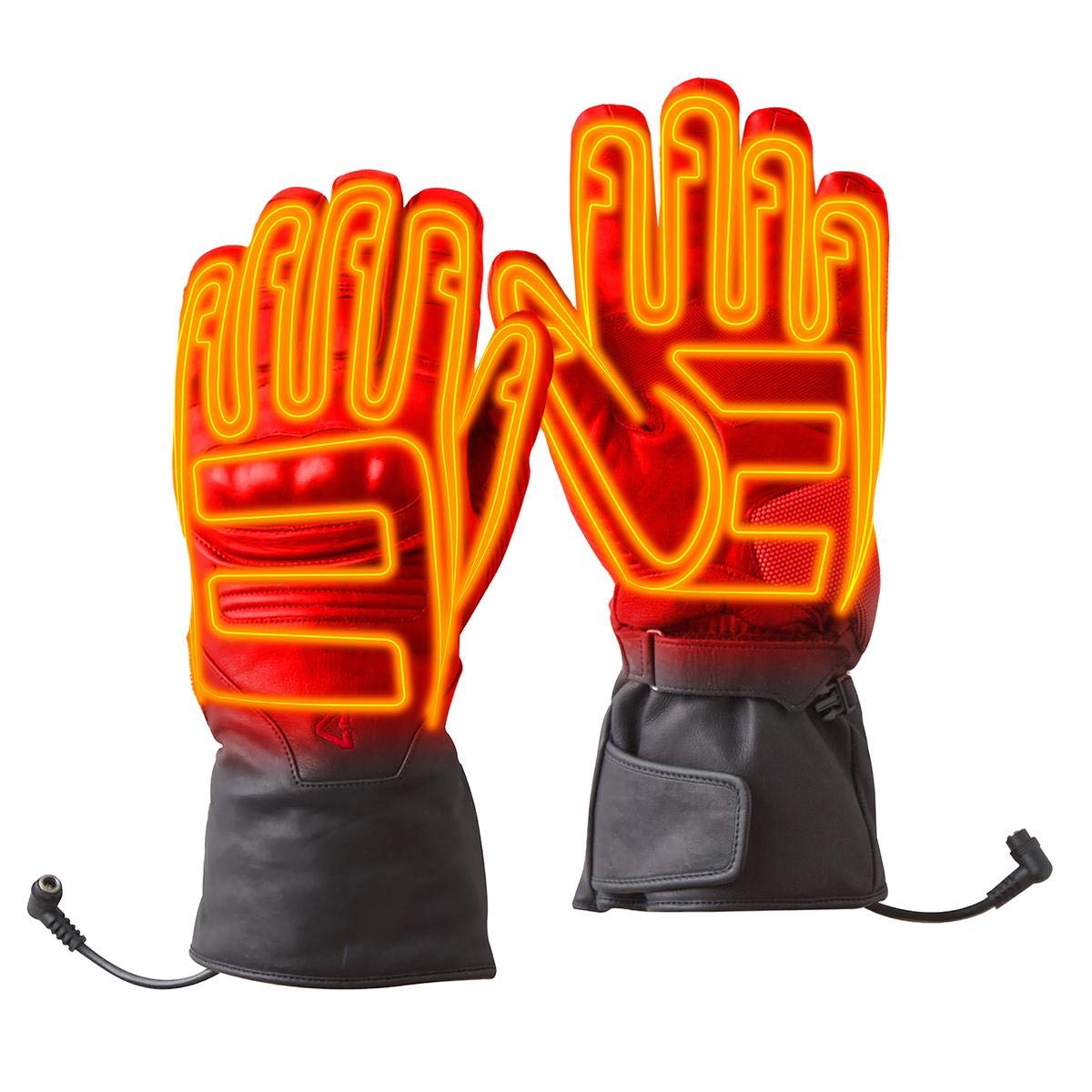 Gerbing 12V Vanguard Heated Motorcycle Gloves - Premium Leather with AQUATEX Waterproof Membrane, Full Gauntlet Design & Thinsulate Insulation for Cold Weather Riding - Ideal for Winter Motorcycle Tours, Commuting & Adventure Biking