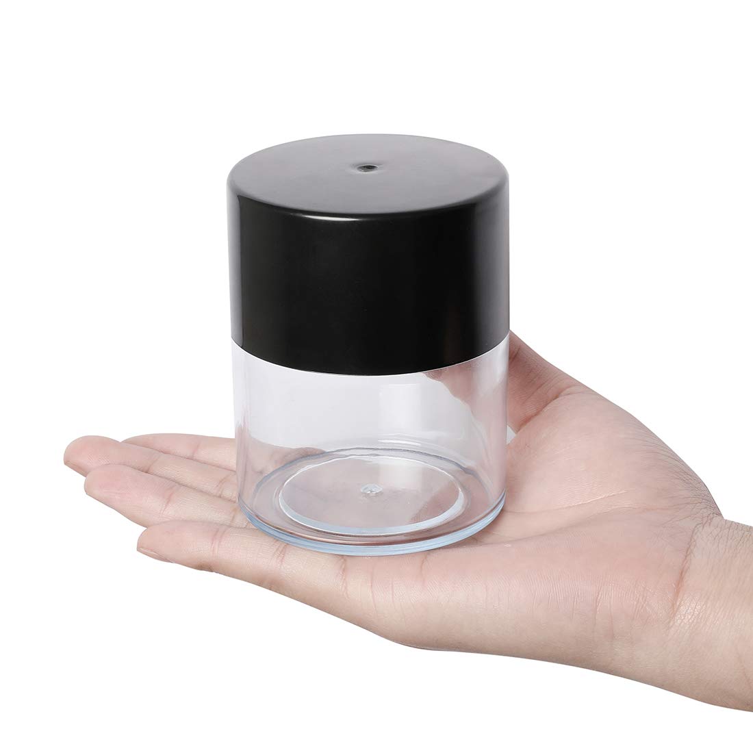 NeraNena Airtight Vacuum Seal Smell Proof Container - 10.1 oz (300ml) Clear Storage Jar for Kitchen, Travel & Organizing - Perfect for Food, Herbs, Coffee & More