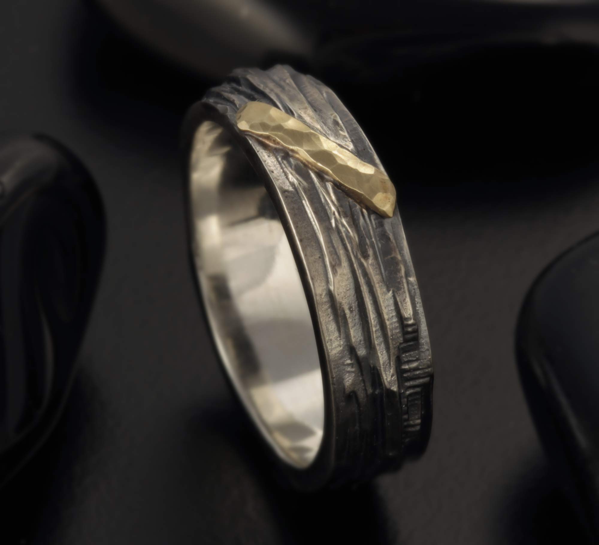 14K Gold and Silver Men's Wedding Band - 7mm Wide Comfort Fit Ring for Him - RS-1302 | Perfect for Weddings, Anniversaries & Special Occasions