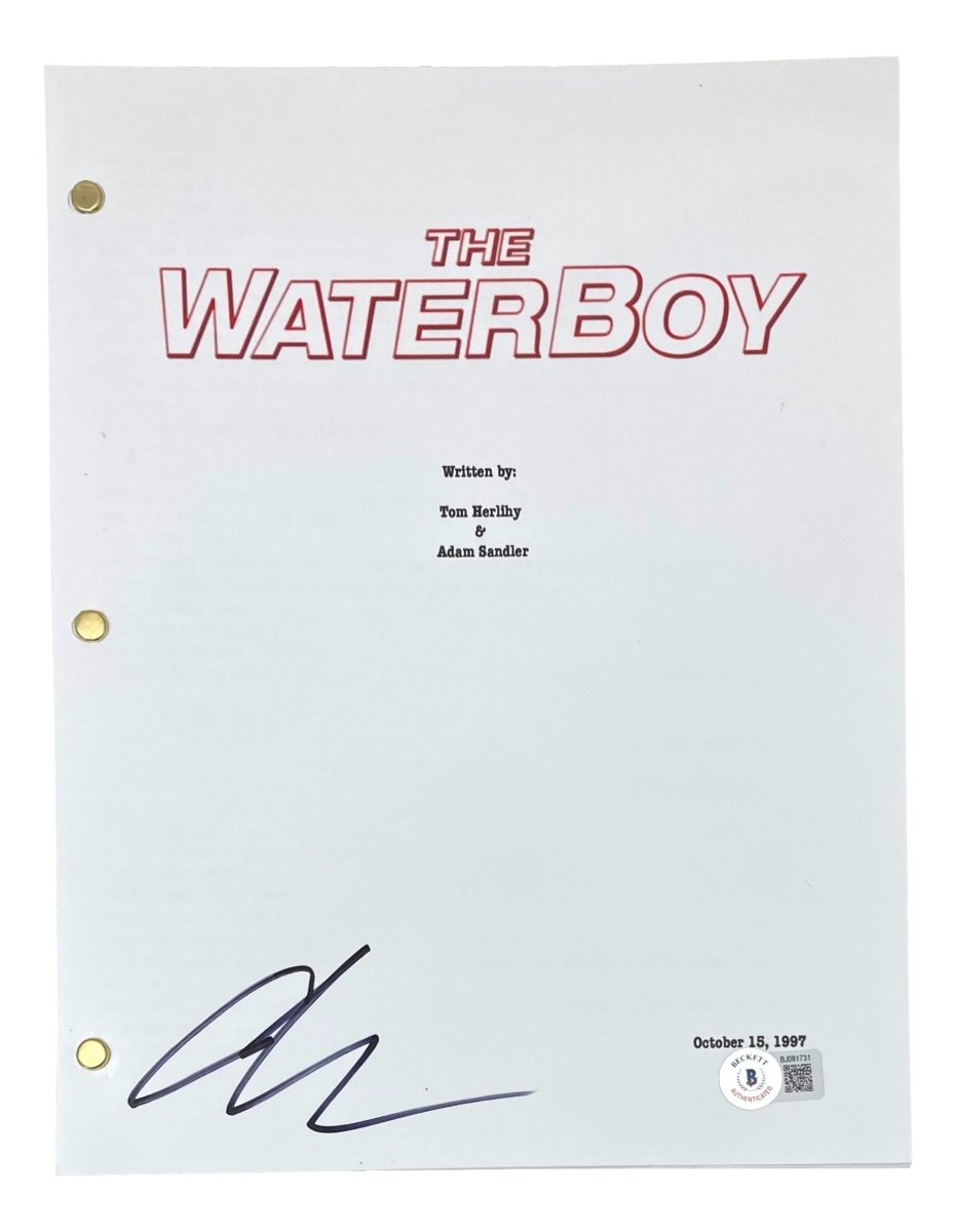 Adam Sandler Autographed The Waterboy Movie Script - Authentic Signed Memorabilia - Perfect for Collectors, Fans & Movie Enthusiasts - Great Gift for Sports Comedy Lovers