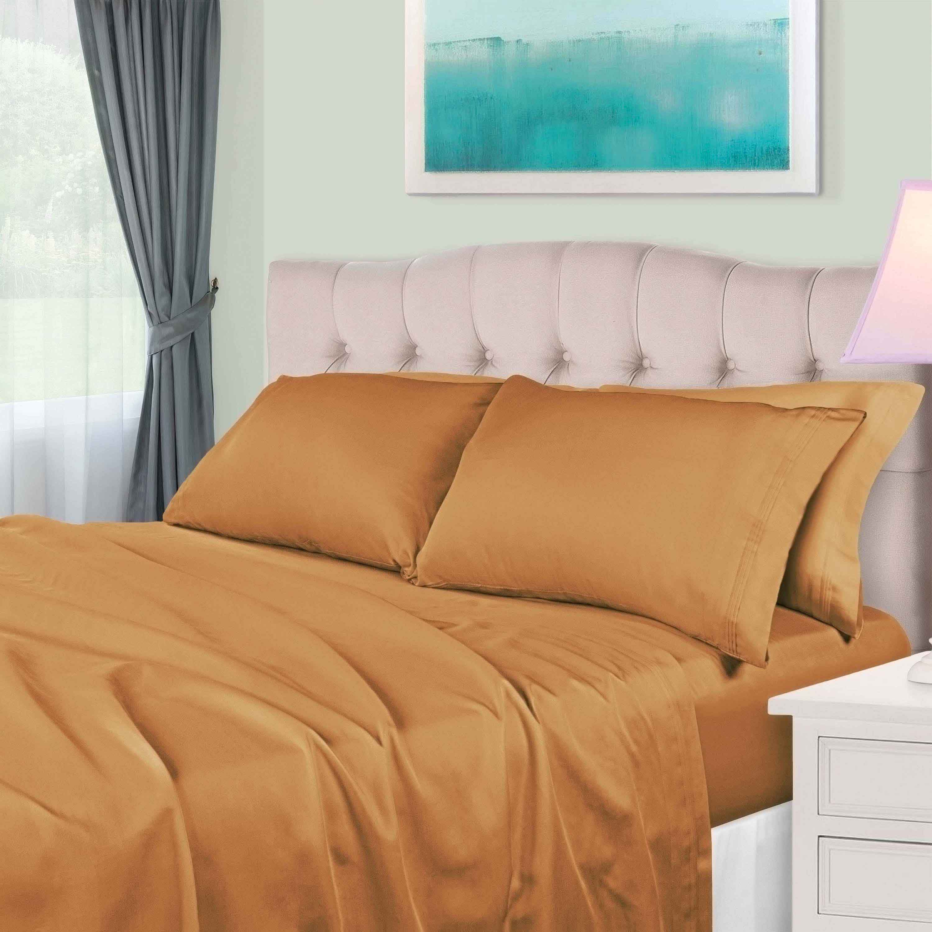 Premium 650 Thread Count Egyptian Cotton Sheet Set - Eco-Friendly, Breathable & Hypoallergenic - Perfect for Luxury Bedding & Hot Sleepers