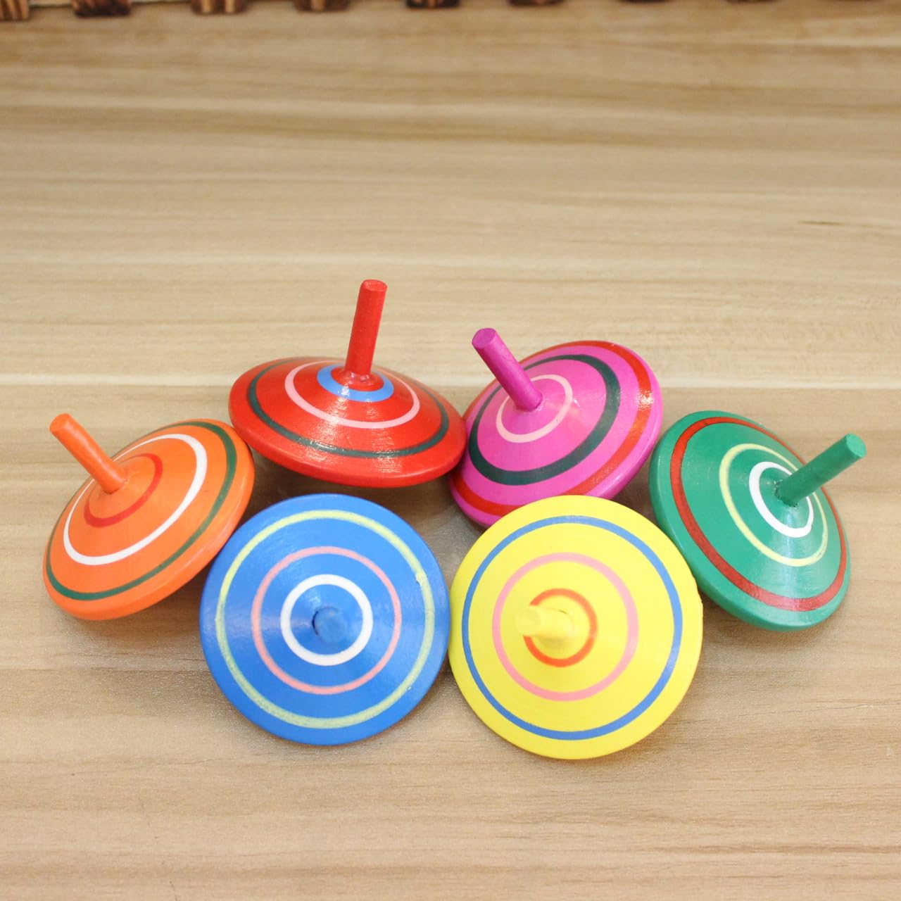 GoodPlay Gyroscope - 3 Pcs Handcrafted Painted Wooden Spinning Tops Set | Educational STEM Toys for Kids, Montessori Learning Toys & Kindergarten Classroom Supplies | Perfect for Sensory Play, Stress Relief & STEM Education Activities