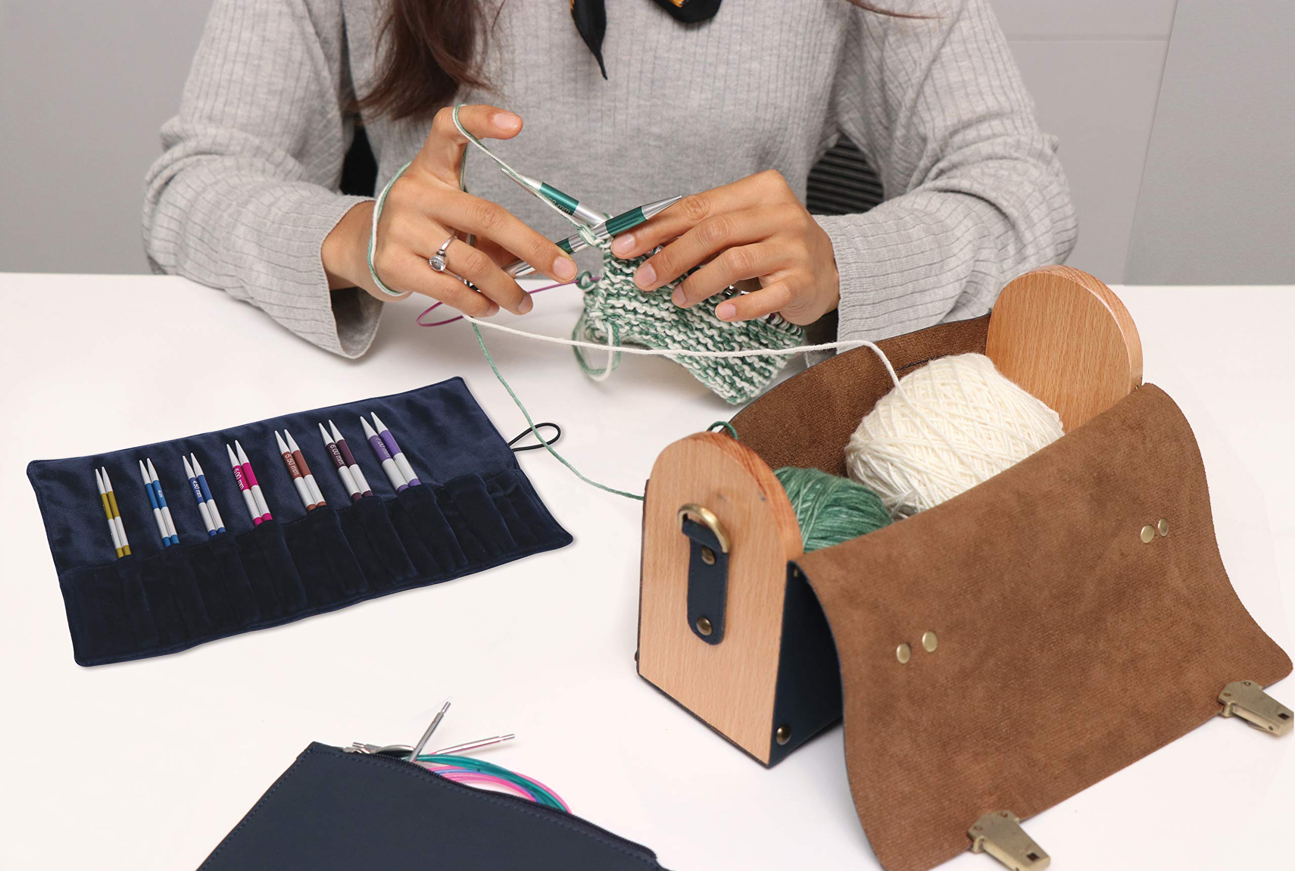 Knitter's Pride SmartStix Limited Edition Interchangeable Knitting Needle Set - Premium Wooden Needles for Knitting & Crochet - Perfect for Sweaters, Scarves & DIY Craft Projects at Home