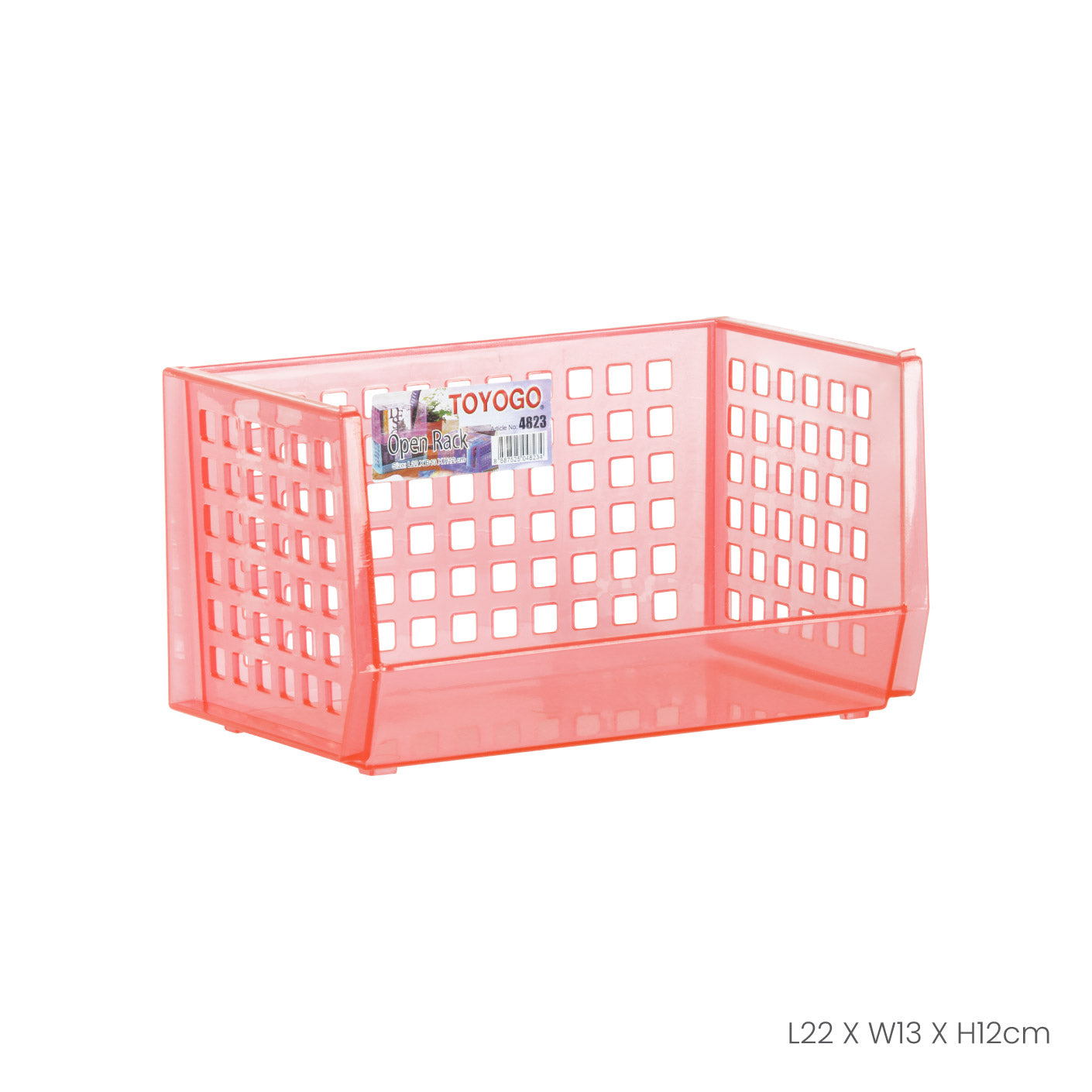 Open Basket Rack (4823) - Heavy Duty Storage Organizer for Kitchen, Bathroom, Garage & Closet - Perfect for Towels, Toys, and Household Items