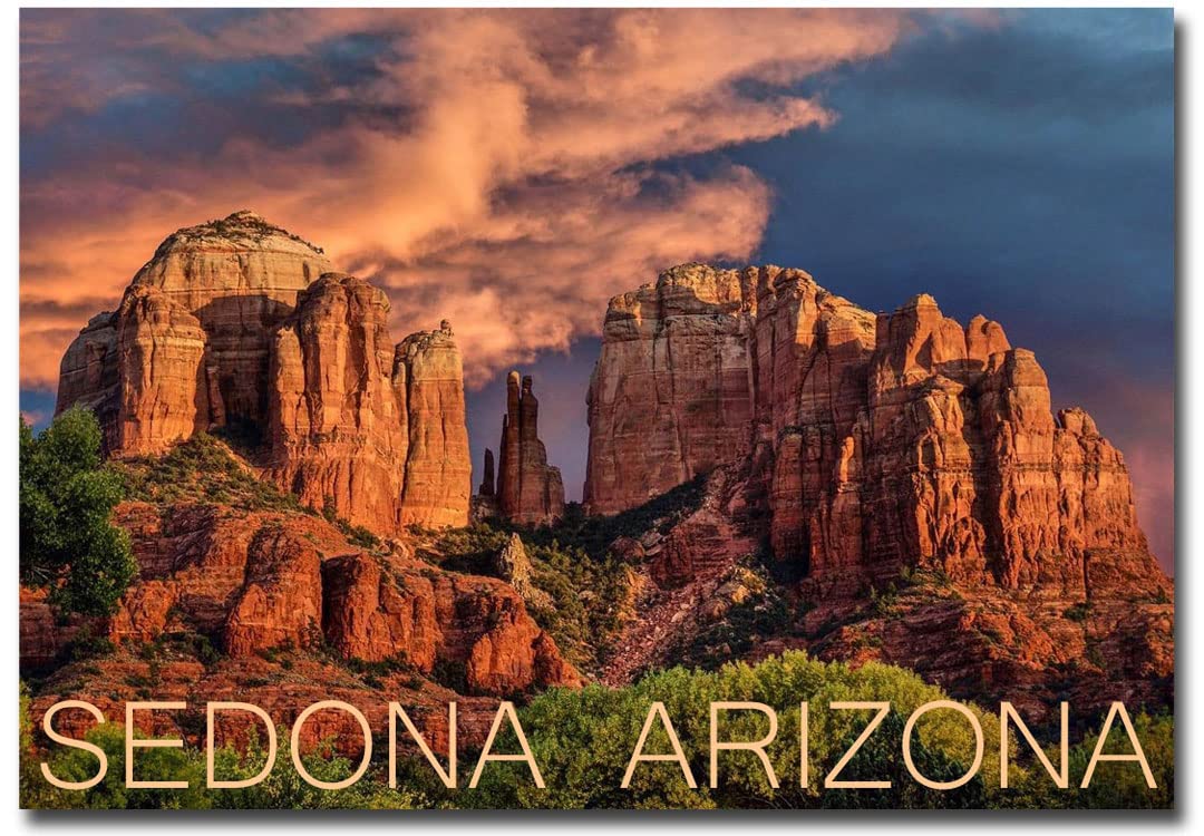 Arizona Sedona Sunset Travel Refrigerator Magnet - 2.5'' x 3.5'' Multi-Color Souvenir for Fridge, Office, or Gift - Perfect for Travel Memories & Home Decor