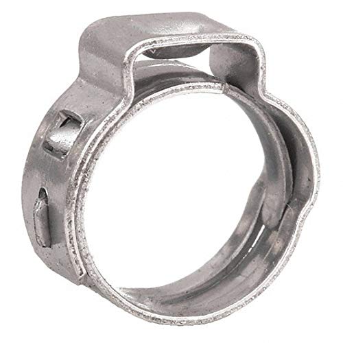 11.3mm Oetiker Stepless Ear Clamps - 100-Pack Single Ear Hose Clamps for Automotive, Plumbing & Industrial Applications
