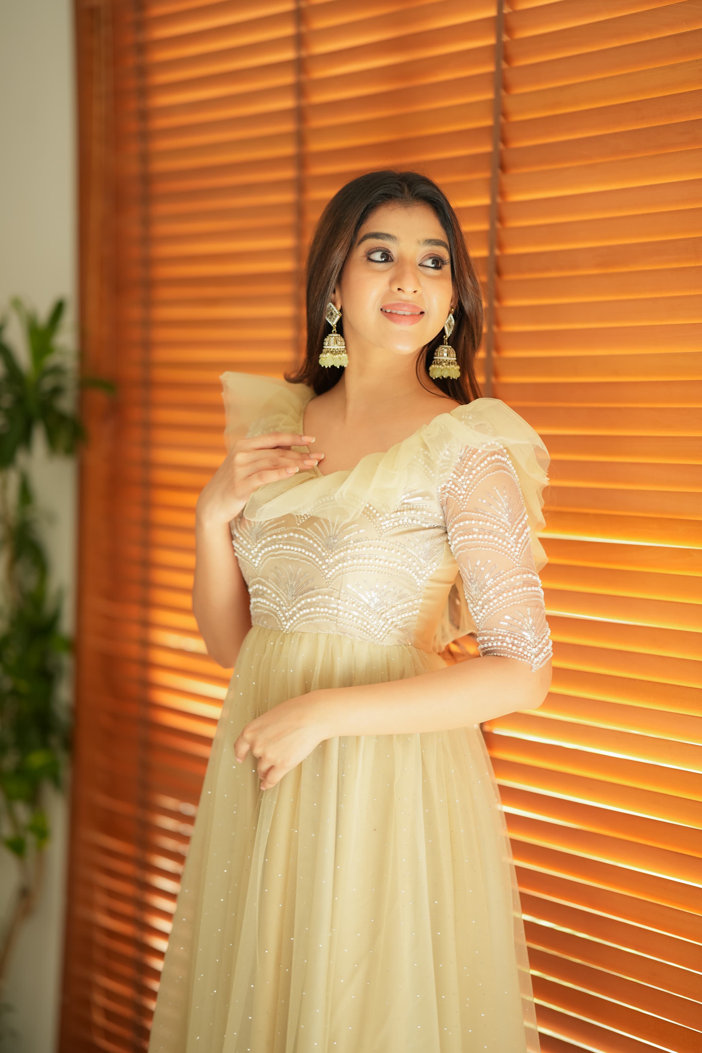 DD745 Sawadeeka Premium Pear Sequence Gown - Elegant Evening Dress for Prom, Wedding & Special Occasions