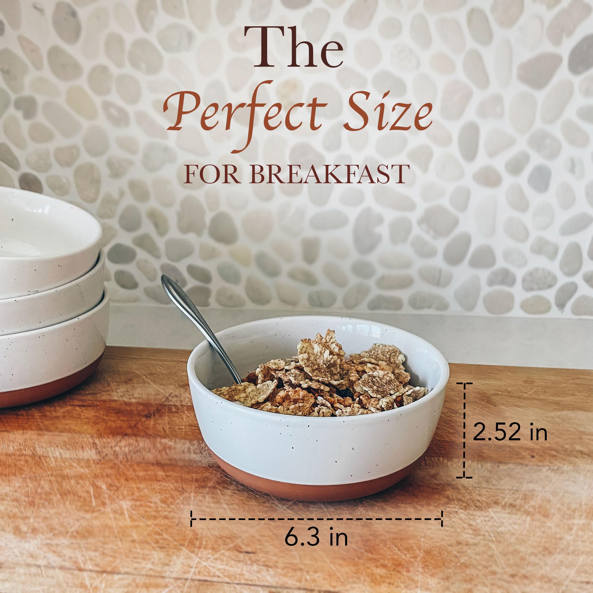 4-Piece Porcelain Bowl Set - 25oz Microwave, Dishwasher & Oven Safe Soup & Cereal Bowls - Perfect for Family Dinners, Meal Prep & Entertaining Guests