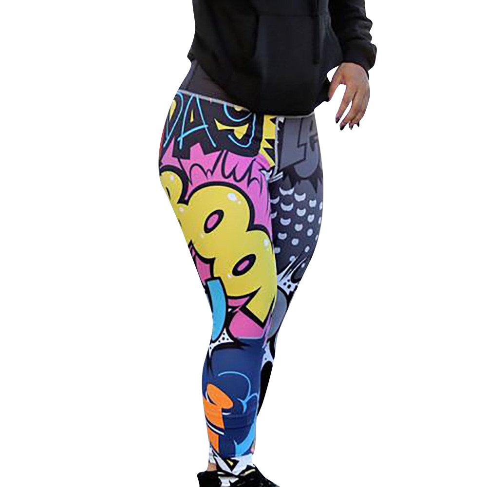 iYYVV Women's Printed High Waist Yoga Pants - Workout Leggings for Running, Gym & Fitness - Breathable Athletic Tights for Women - Perfect for Yoga, Pilates & Lounge Wear