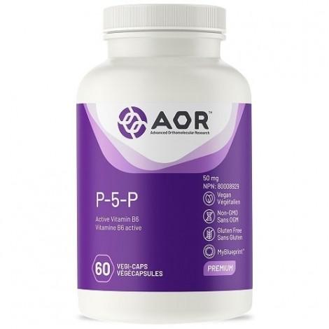 AOR P5P 60 Capsules - Supports Nervous System & Energy Metabolism - Perfect for Stress Relief & Healthy Sleep