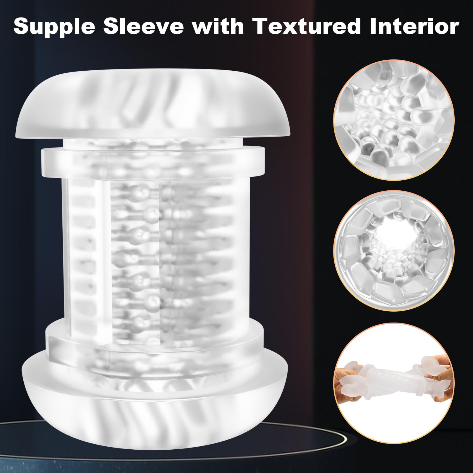 Realistic Male Masturbator - 3D Textured Open-Ended Penis Sleeve for Intense Solo Pleasure | Portable Pocket Pussy & Blowjob Simulator | Discreet Adult Sex Toy for Men | Perfect for Travel, Home Use & Private Moments