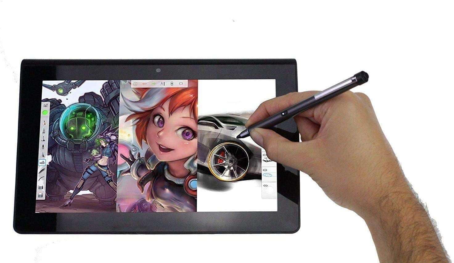 Rechargeable Fine Point Stylus Pen for Dell Concept Ori - Grey Digital Pen with Precise Writing & Drawing - Perfect for Note Taking, Sketching & Graphic Design on Tablets