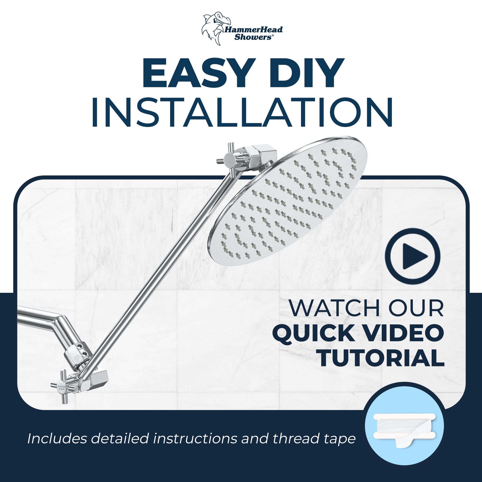 All Metal Adjustable Shower Arm Extension - Extendable Shower Pipe for Height Adjustment, Perfect for Bathroom Renovation & Comfortable Showering Experience