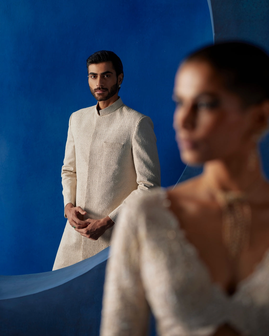 Elegant Amal Sherwani Set for Men - Traditional Pakistani Wedding Outfit - Perfect for Eid, Mehndi & Formal Occasions