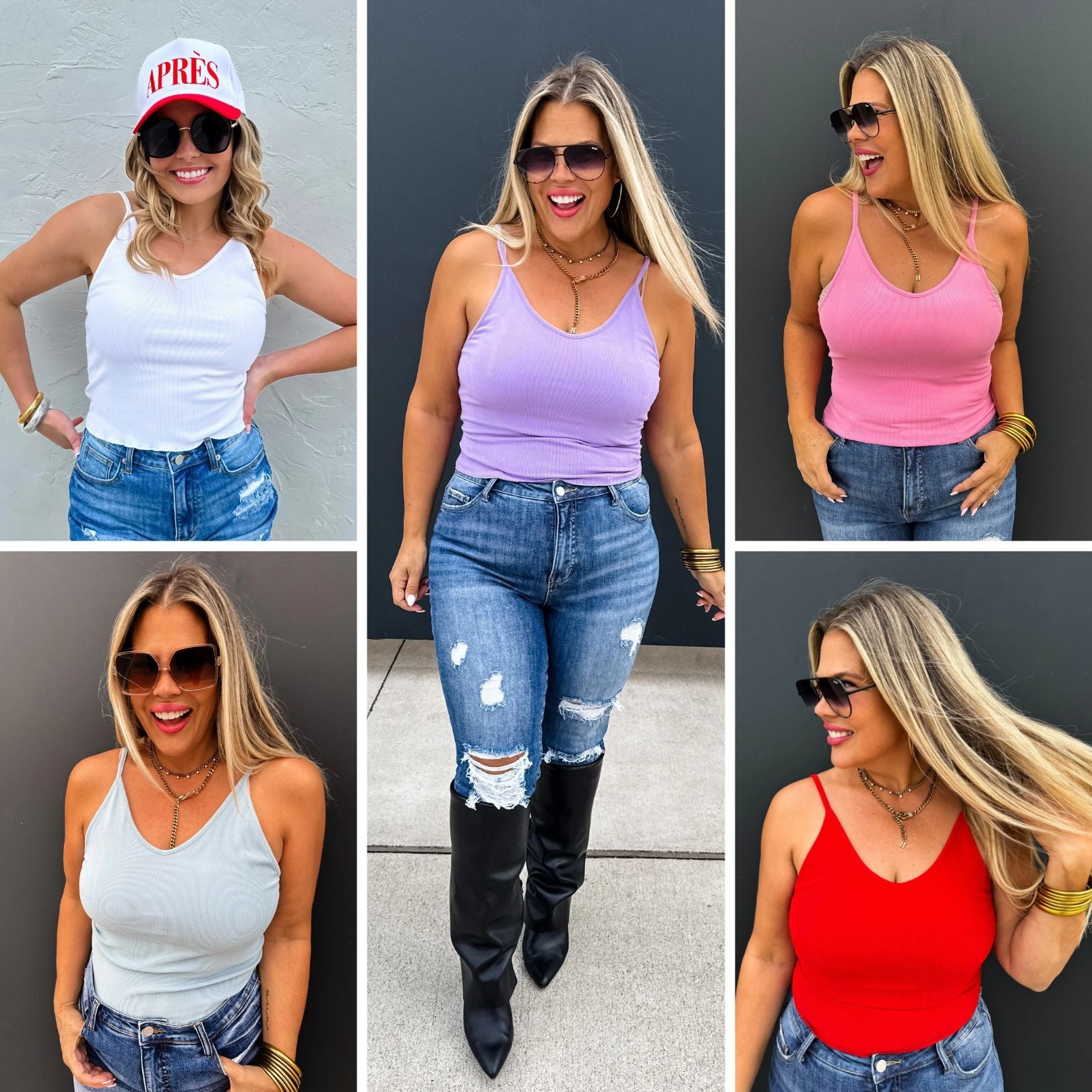 PREORDER: Hannah Ribbed Tank Top for Women - 5 Color Options | Soft Stretch Casual Wear for Summer, Layering & Everyday Outfits