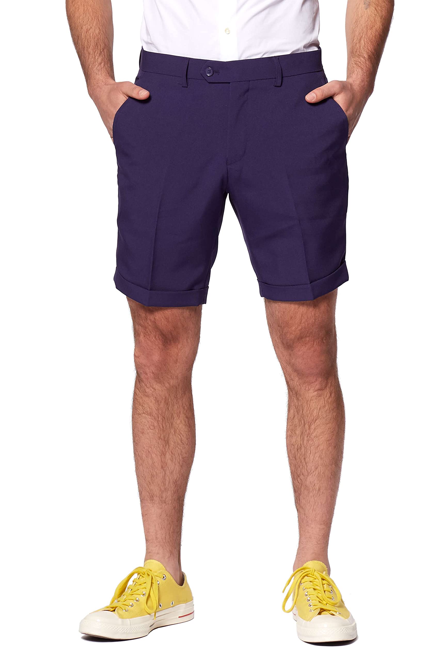 Opposuits Men's Summer Suit Outfit - Slim Fit Short Sleeve Blazer with Matching Shorts & Tie | Lightweight Formal Wear for Weddings, Parties & Summer Events