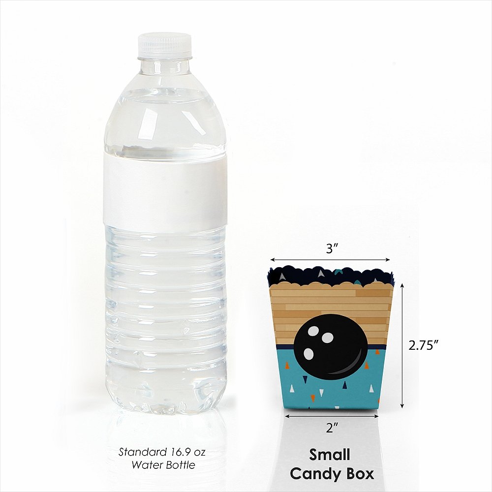 Big Dot of Happiness Bowling Party Mini Favor Boxes - Set of 12 Candy Treat Boxes for Birthday Parties & Baby Showers | Perfect for Game Nights, Themed Events & Party Favors