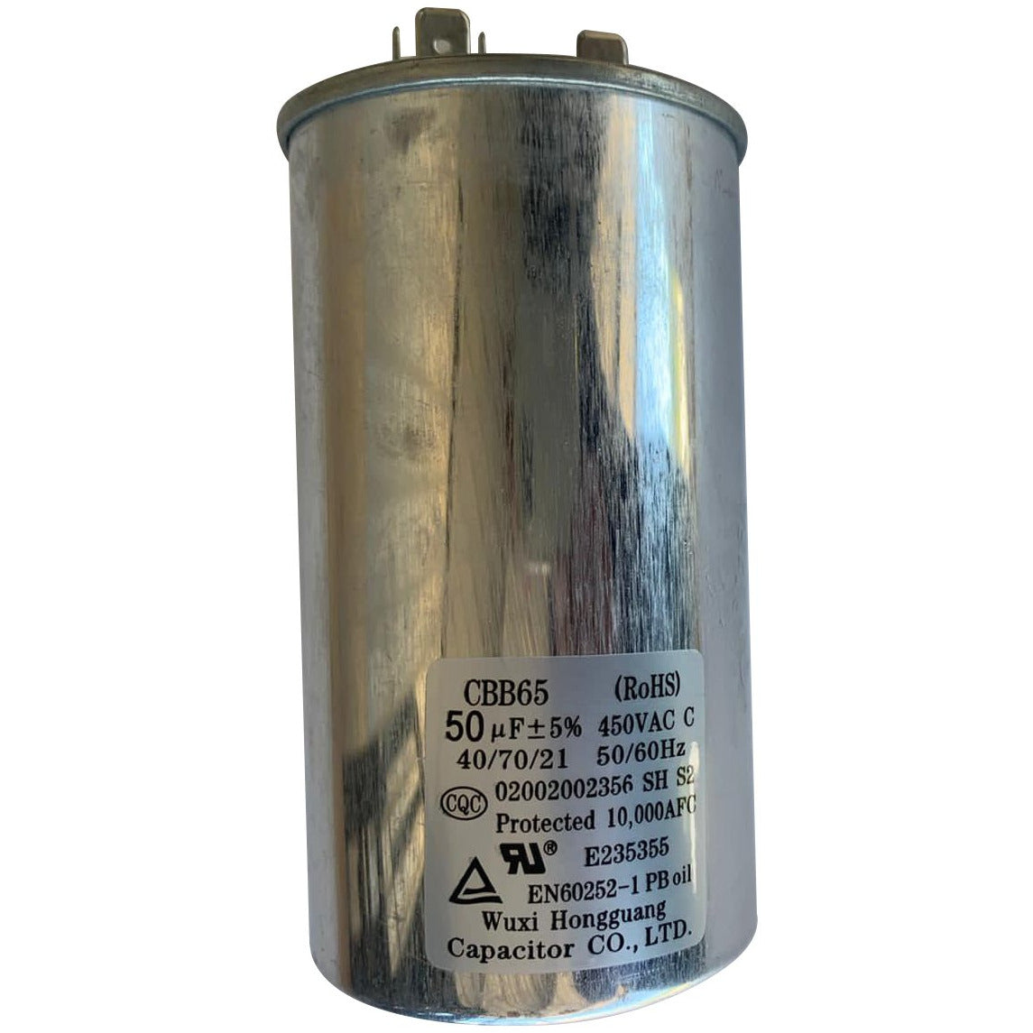 FH255 HVAC Compressor Capacitor - 45+5 MFD 370V AC - Replacement for Air Conditioner & Heat Pump Units - Perfect for Home Cooling & Heating Systems