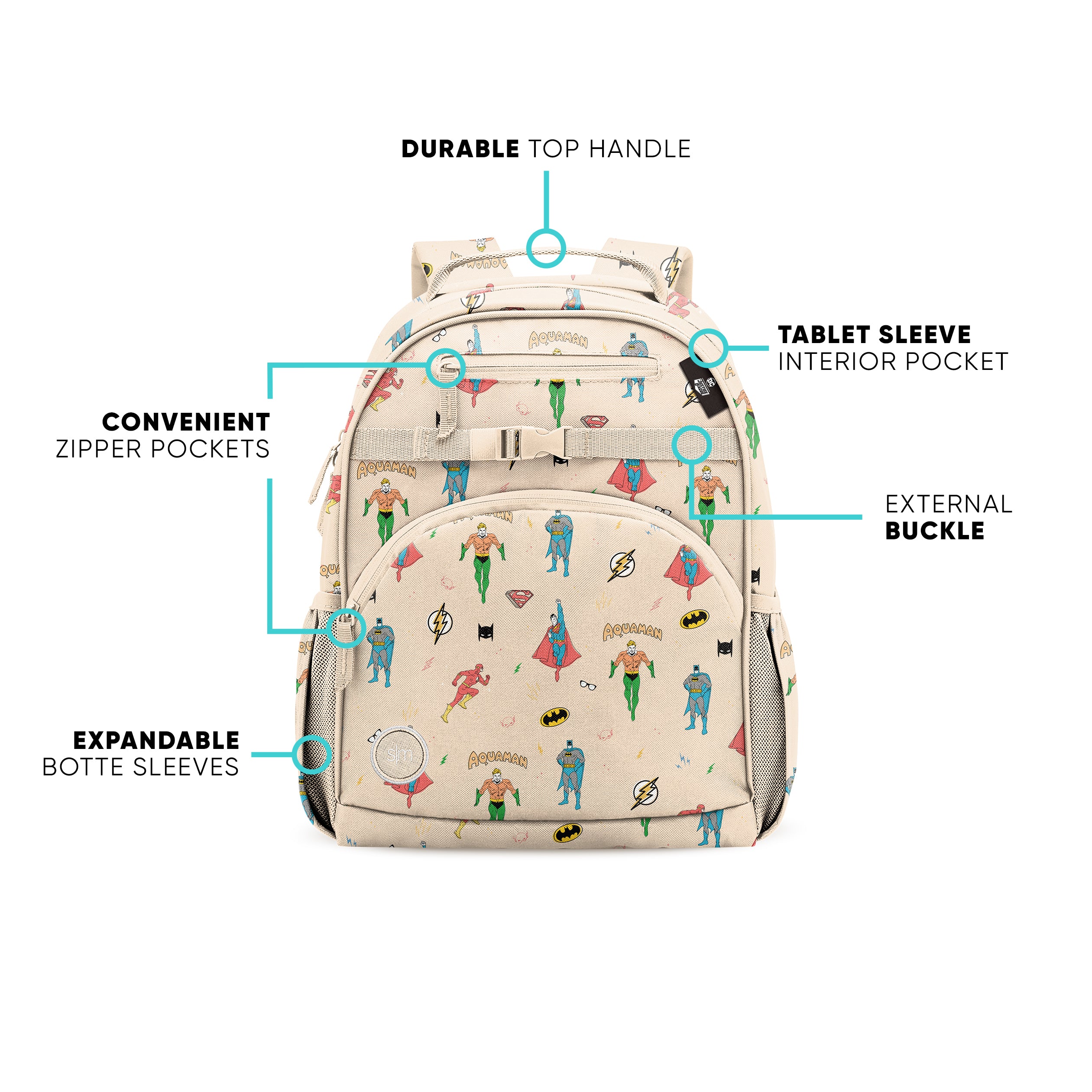Fletcher Kids' Backpack Medium - Durable School Backpack for Boys & Girls - Lightweight Bookbag for Elementary Students - Perfect for School, Travel & Daily Use